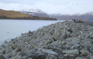 Coastal protection at Unalaska Island, Alaska, USA.